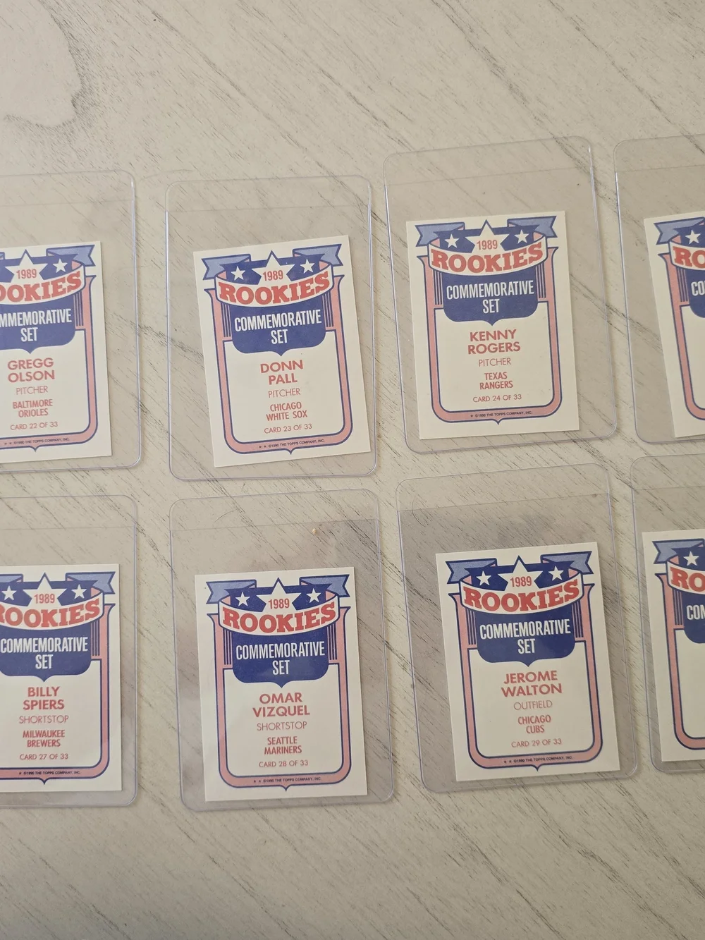 Topps 1989 Rookies Commemorative Full Set Of 33 Baseball Cards